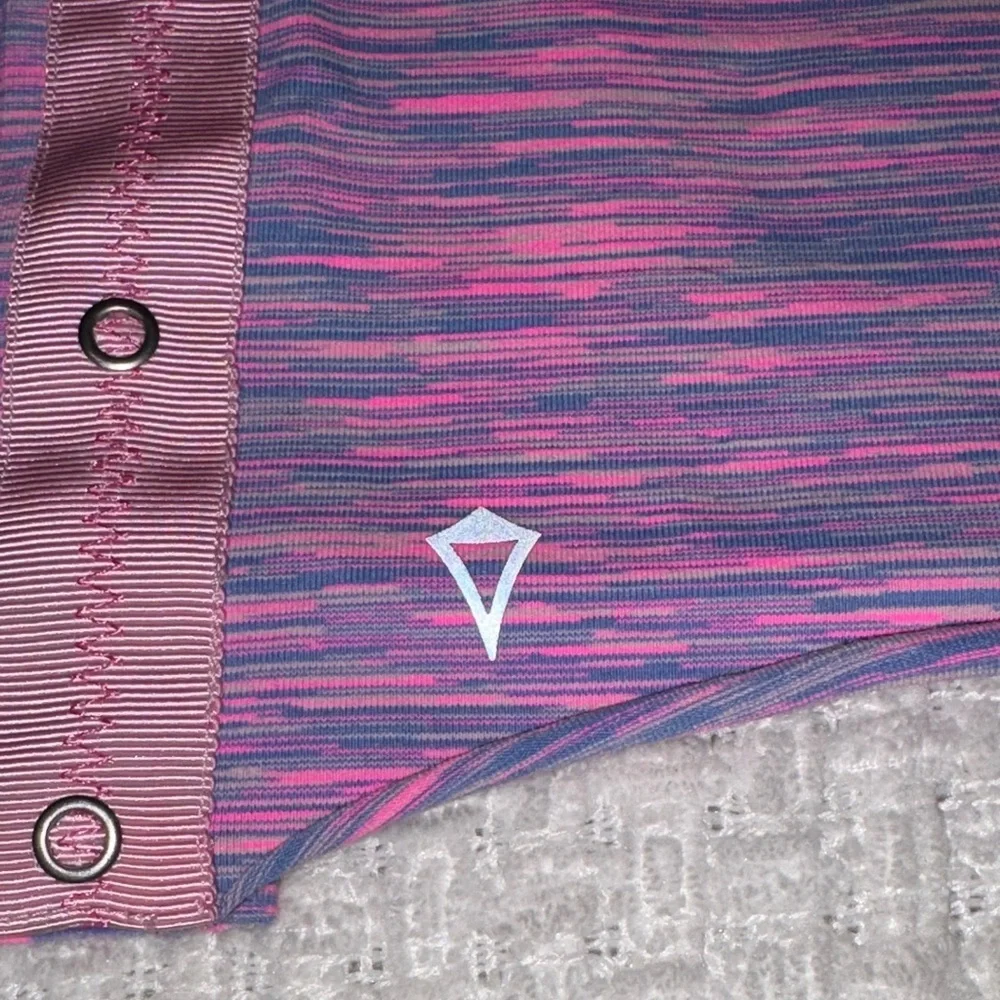 Pink and Purple Buttoned Tube Top